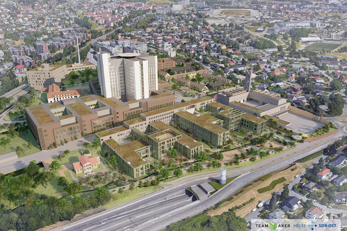 Oversiktsbilde Nye Aker - Illustrasjon Team Aker