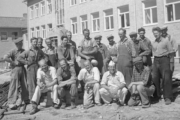 Bild på byggarbetare