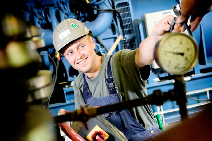 VS-tekniker under arbete