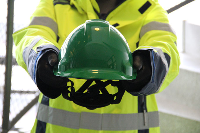 Bild på arbetshjälm