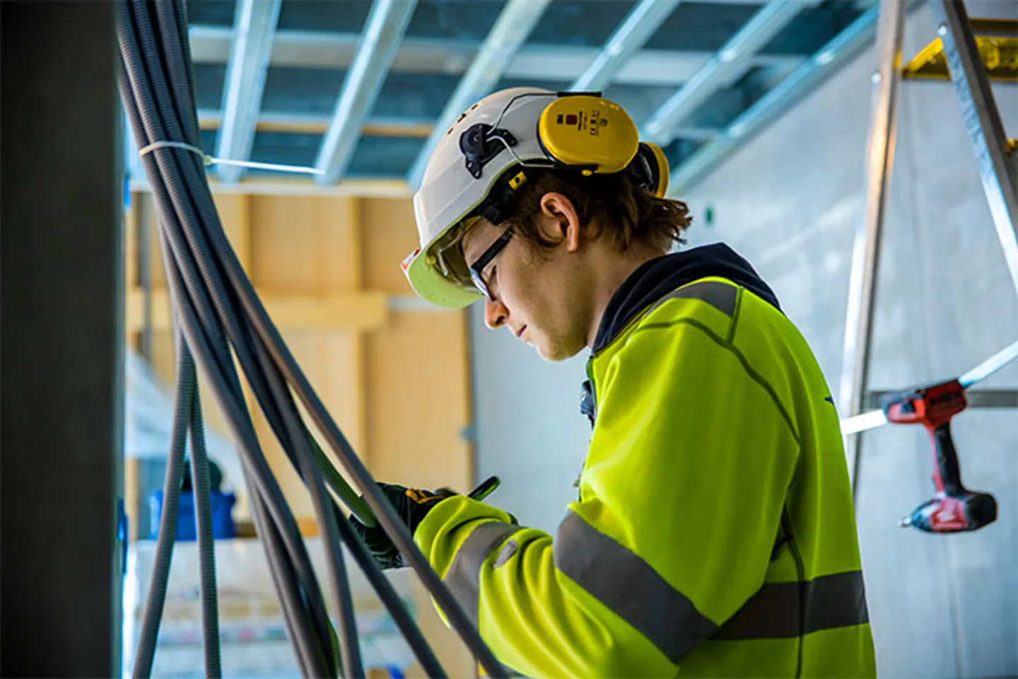 En installation av en elektriker