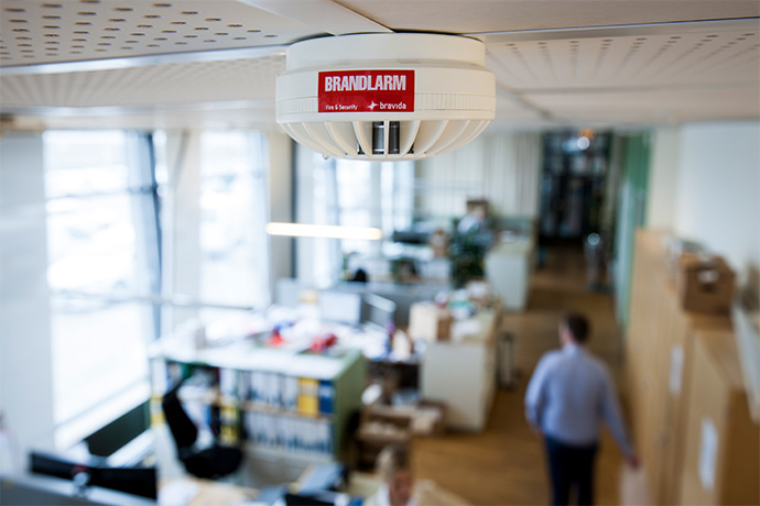 Brandvarnare i taket